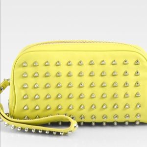 Tory Burch studded citrus clutch
